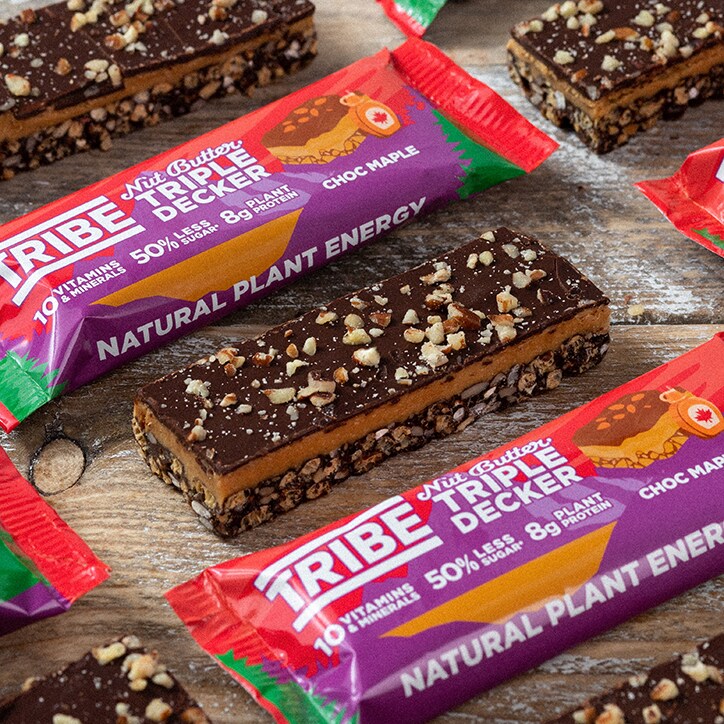TRIBE Nut Butter Triple Decker Chocolate Maple Bar 40g image 3