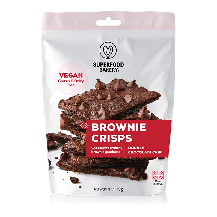 Superfood Bakery Brownie Crisps Double Choc Chip 110g image 1