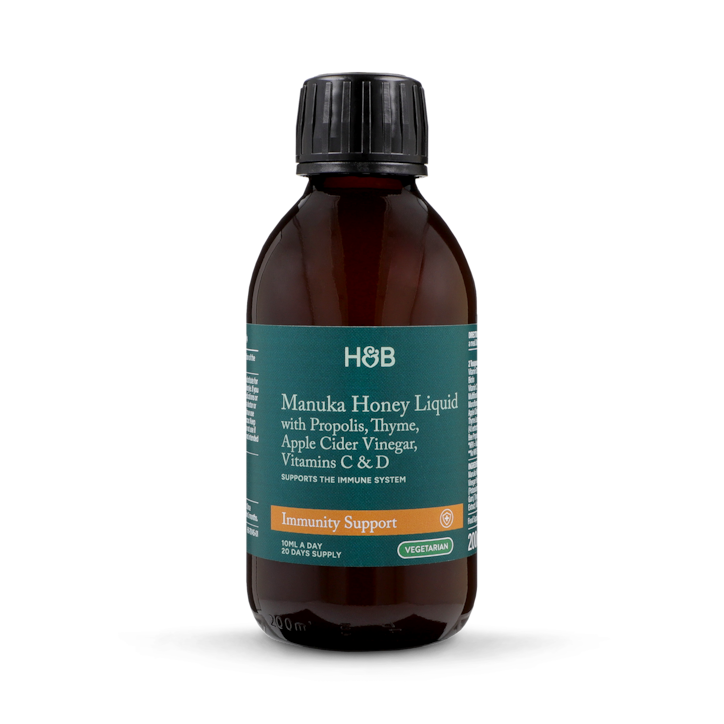 Holland & Barrett Manuka Honey Tonic + Propolis, Thyme, Apple Cider Vinegar & Vit C 200ml Liquid image 1