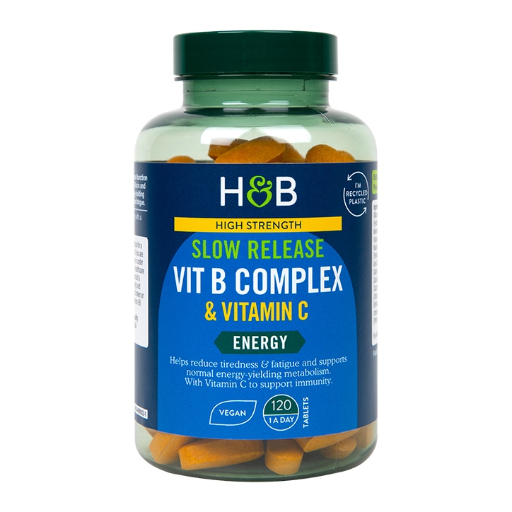 Holland & Barrett Super Strength Complete Vit B Complex + Vitamin C 120 Tablets-1