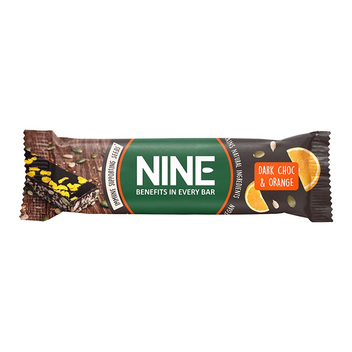 NINE Dark Chocolate & Orange Bar 40g image 1
