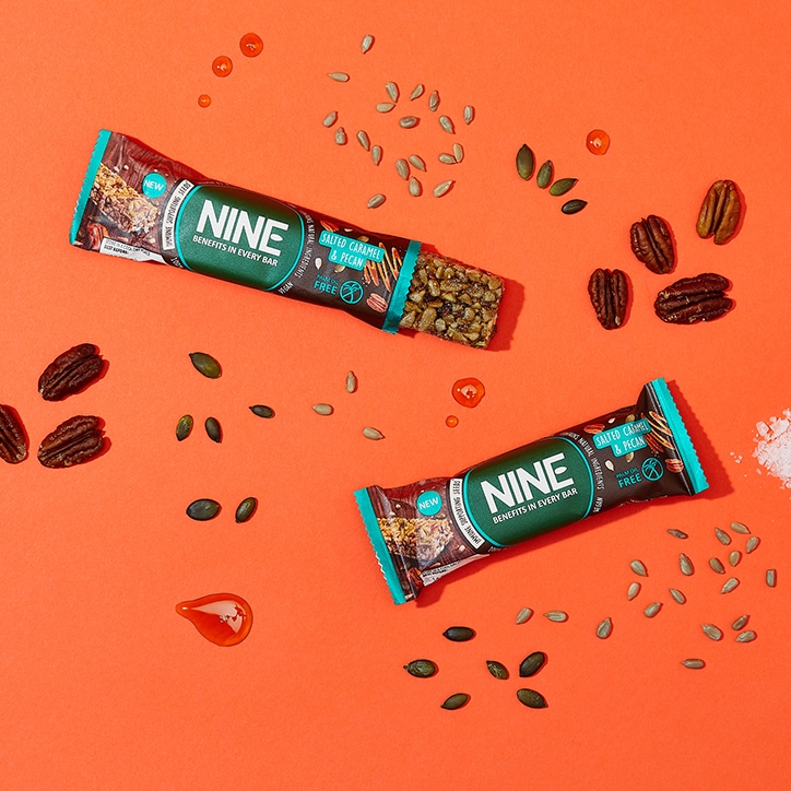 NINE Salted Caramel Pecan Bar 40g image 2