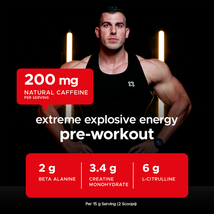 USN B4 Bomb Pre-Workout Blue Raspberry 300g image 2