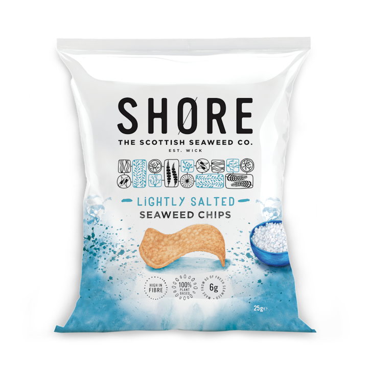 Shore Seaweed Lightly Salted Seaweed Chips 25g image 1