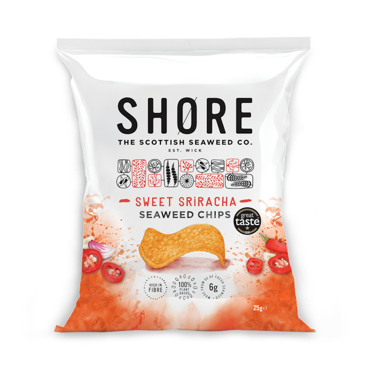 Shore Seaweed Sweet Sriracha Seaweed Chips 25g image 1