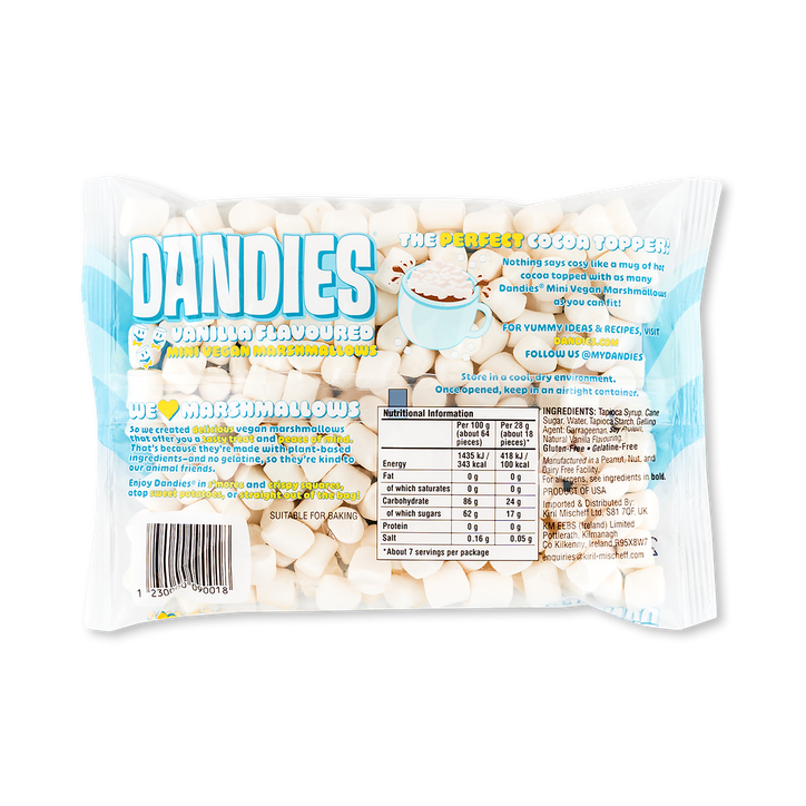Dandies Mini Vegan Vanilla Marshmallows 200g image 2