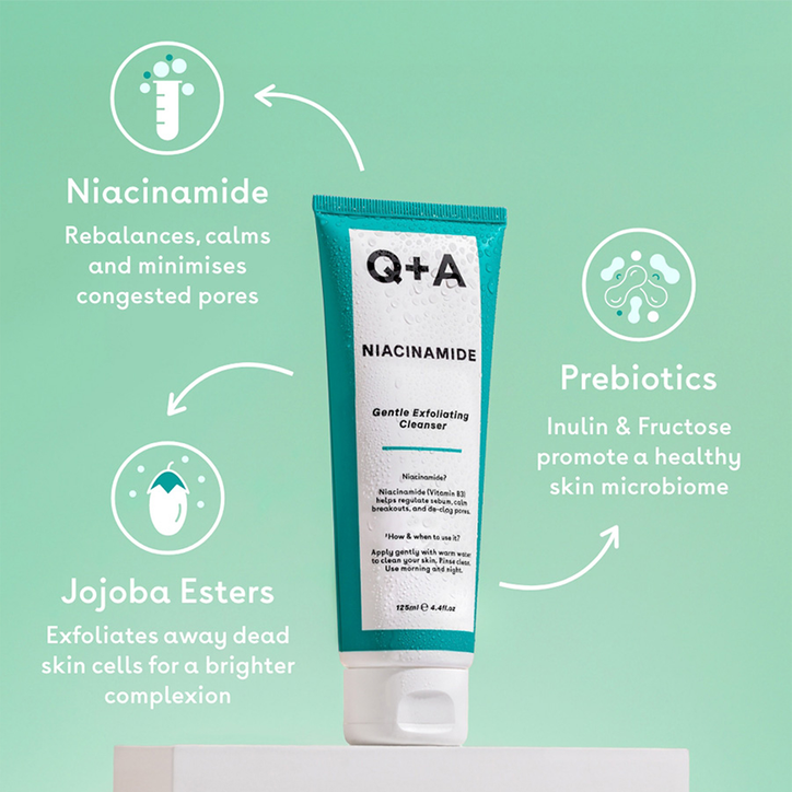Q+A Niacinamide Gentle Exfoliating Cleanser 125ml image 3