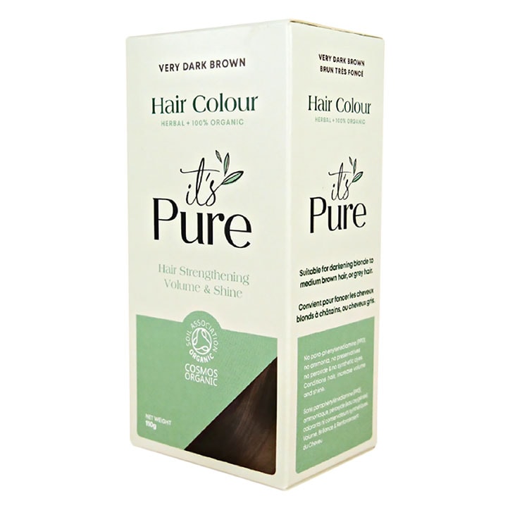 It's Pure Organic Herbal Hair Colour Very Dark Brown 110g-1