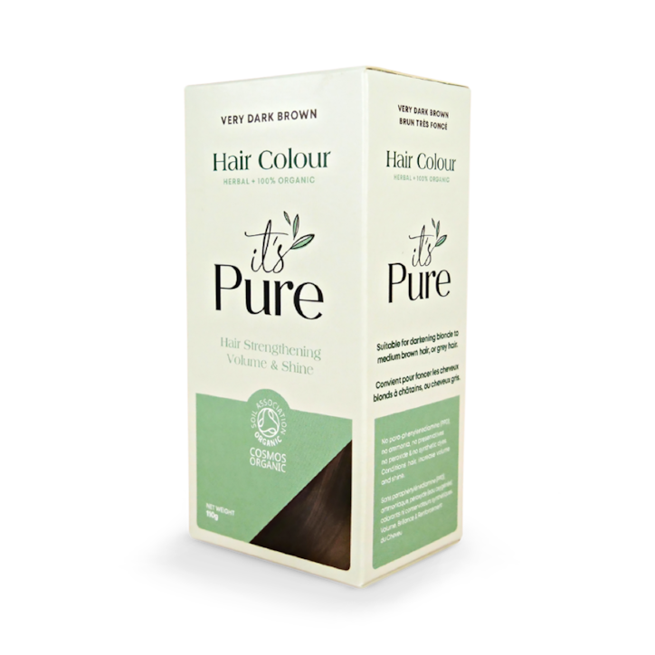 It's Pure Organic Herbal Hair Colour Very Dark Brown 110g image 1