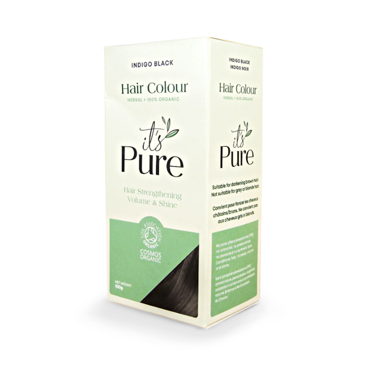 It's Pure Organic Herbal Hair Colour Indigo Black 100g image 1