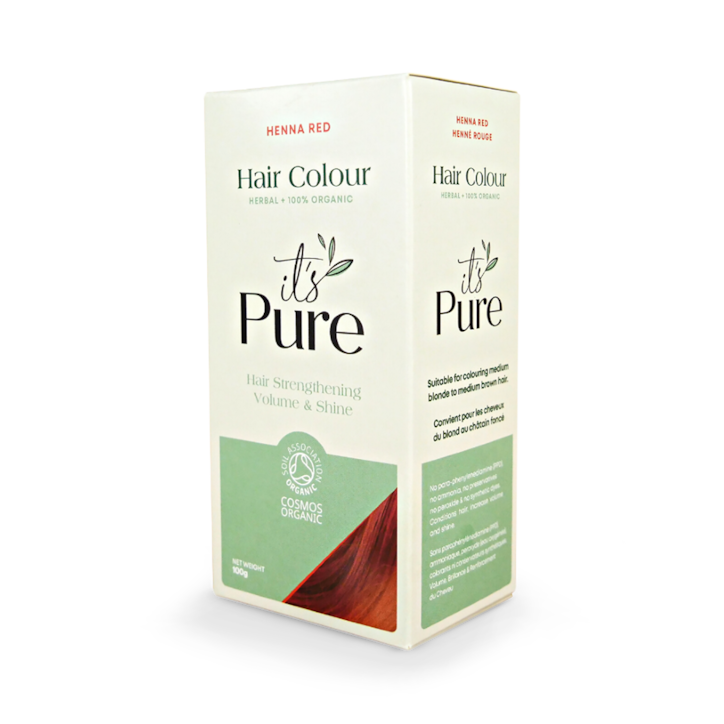 It's Pure Organic Herbal Hair Colour Henna Red 100g image 1