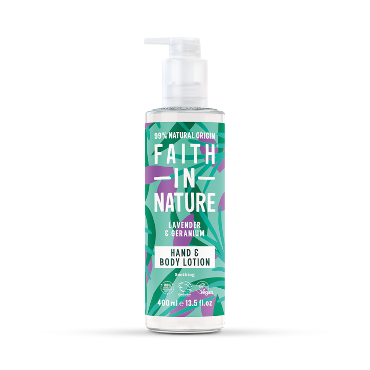 Faith in Nature Lavender & Geranium Hand & Body Lotion 400ml image 1