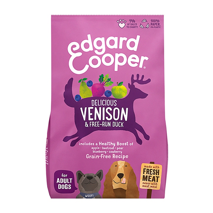 Edgard & Cooper Fresh Venison & Free Run Duck Adult Dog Dry Food 2.5kg-1
