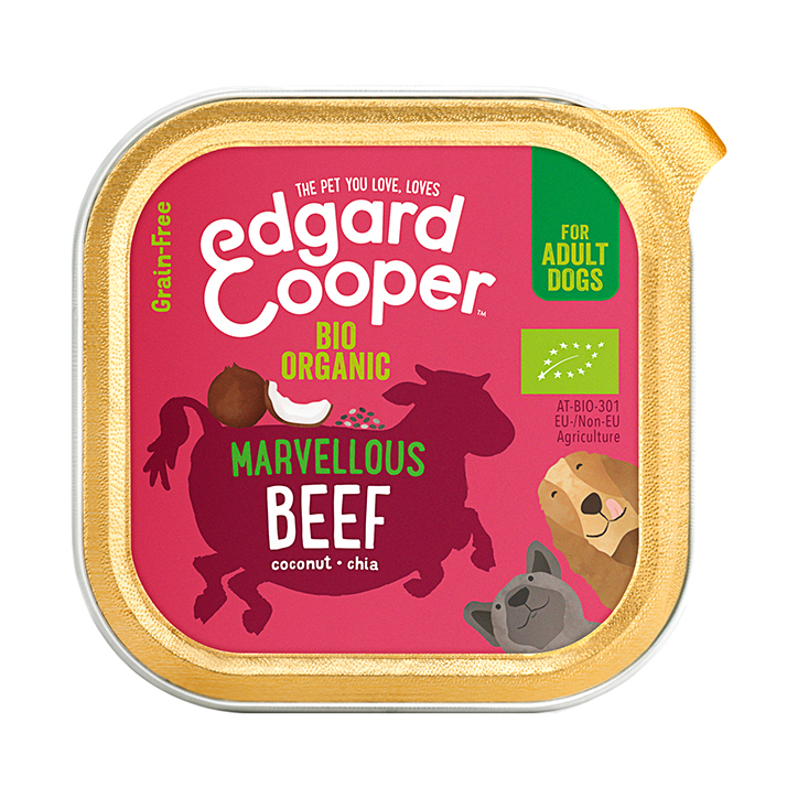 Edgard & Cooper Organic Beef Adult Dog Wet Cup 100g image 1