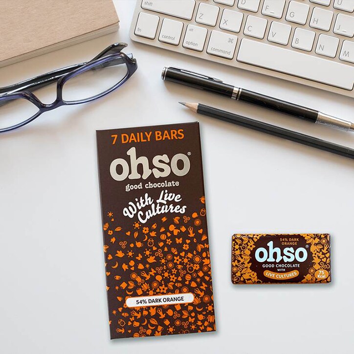 Ohso 54% Dark Chocolate Orange Bar 7 x 13.5g image 3
