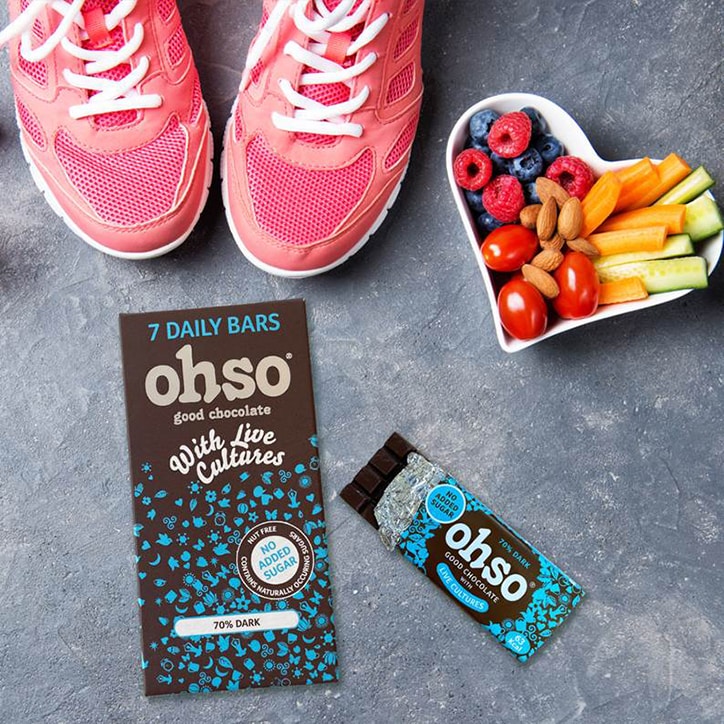 Ohso 70% Dark Chocolate Bar No Added Sugar 7 x 13.5g image 3