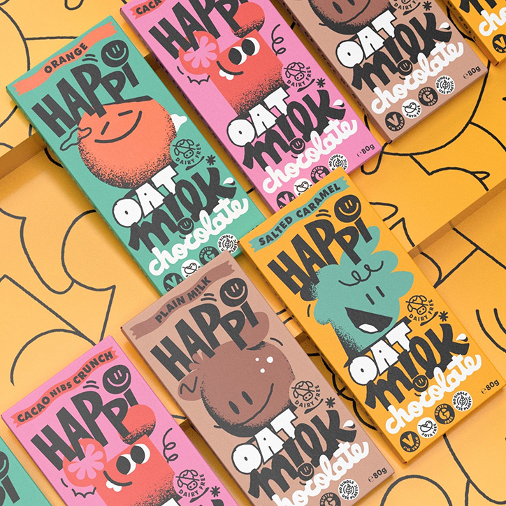 Happi Salted Caramel Oat M!lk Chocolate Bar 80g image 3
