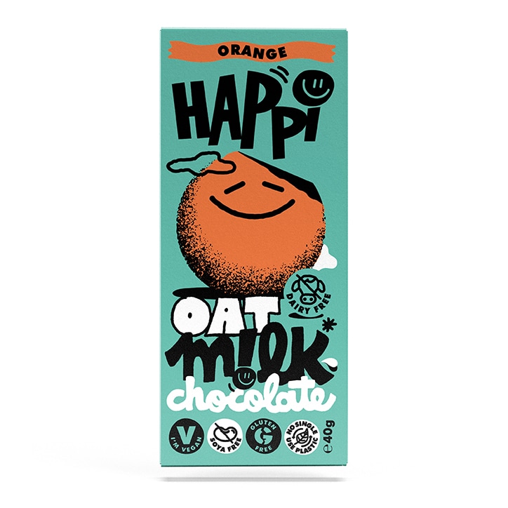 Happi Orange Oat M!lk Chocolate Bar 40g image 1