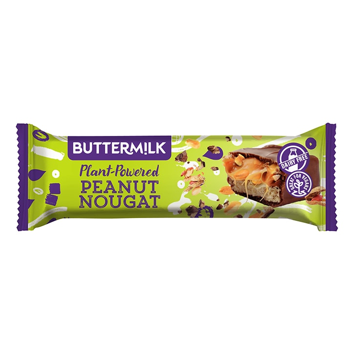 Buttermilk Plant Powered Peanut Nougat Caramel Snack Bar 50g