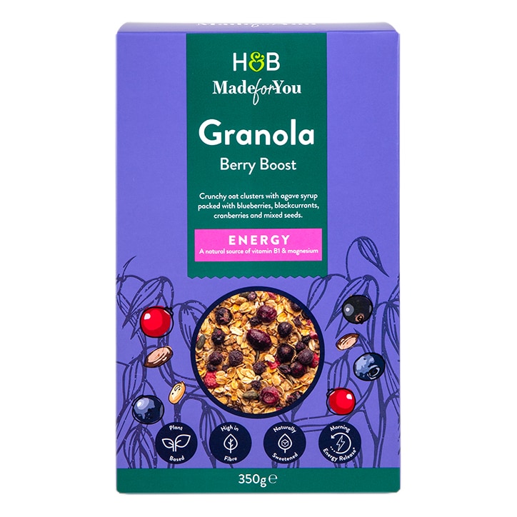 Holland & Barrett Made for You Berry Boost Energy Granola 350g image 1