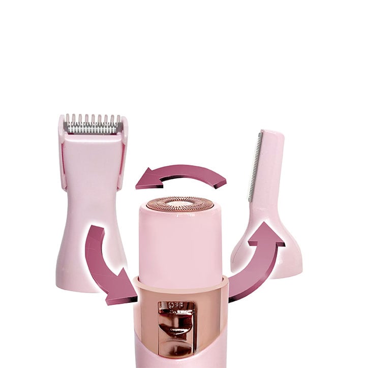 Magnitone FuzzOff 3-in-1 Rechargeable Precision Hair Trimmer - Pink-3