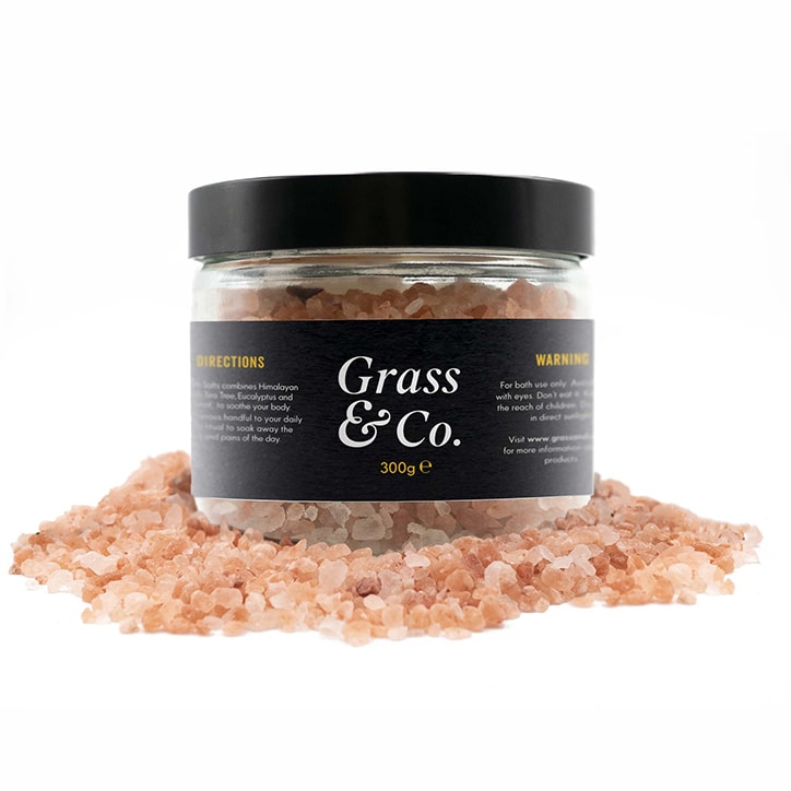Grass & Co. EASE Himalayan Bath Salts with Tea Tree, Eucalyptus and Peppermint 300g image 2