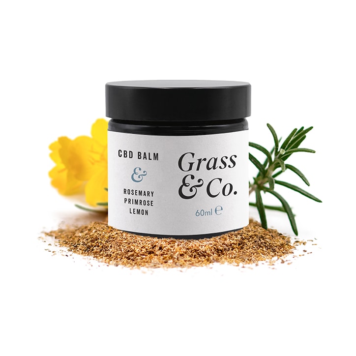 Grass & Co. CALM CBD Body Balm 300mg with Rosemary, Primrose & Lemon 60ml image 2