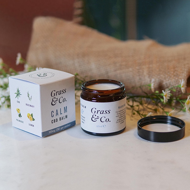 Grass & Co. CALM CBD Body Balm 300mg with Rosemary, Primrose & Lemon 60ml image 3