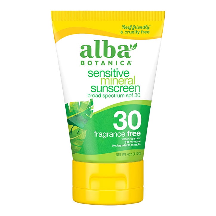 Alba Botanica Sensitive Mineral Fragrance Free SPF 30 Sunscreen 113g