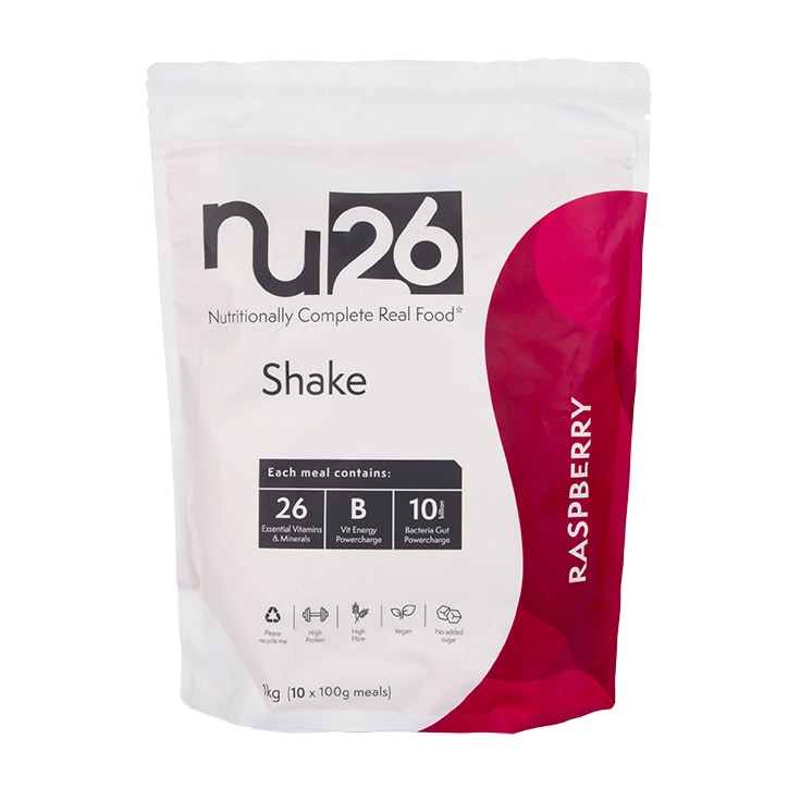 NU26 Nutritionally Complete Real Food Raspberry Shake 1kg-1