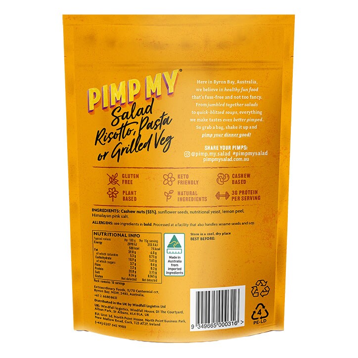Pimp My Salad Cashew Parm Cheez Recyclable Value Pack 150g image 2