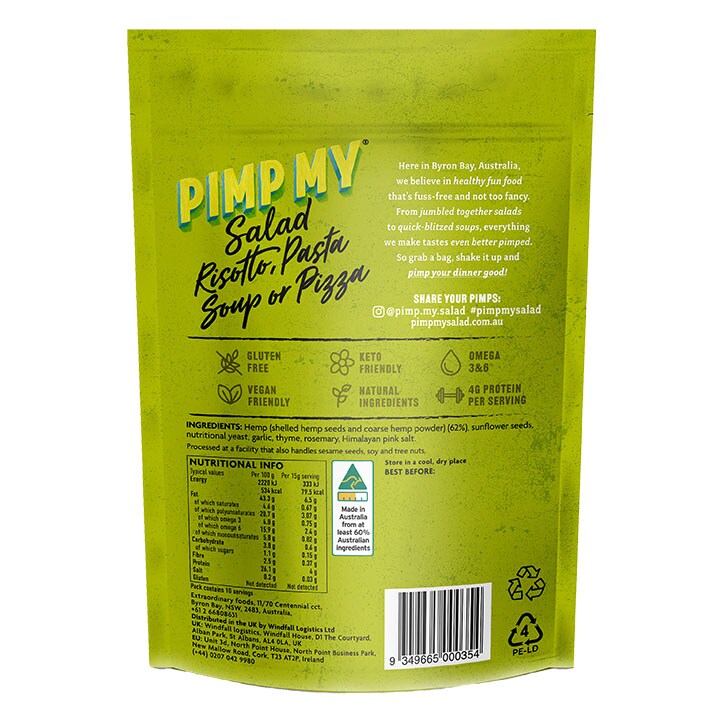 Pimp My Salad Hemp Parm Cheez Recycable Value Pack 150g