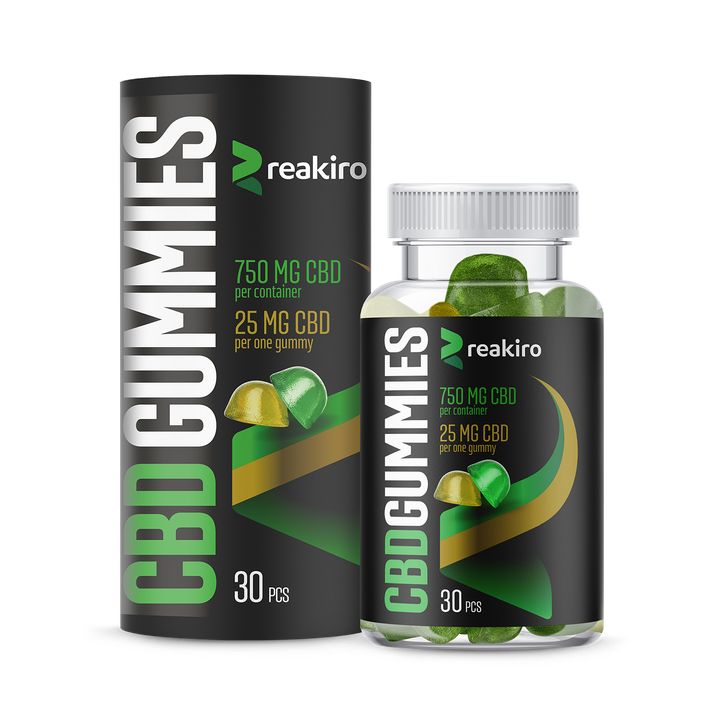 Reakiro Green/Light Cbd 25Mg Apple & Lemon Flavour 30 Gummies