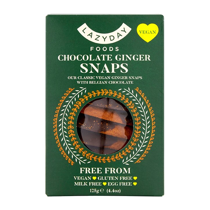 Lazy Day Foods Chocolate Ginger Snaps 125g image 1