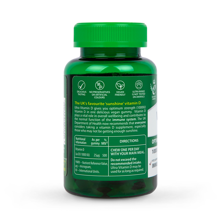 Vitabiotics Ultra Vitamin D3 1000iu Vegan 50 Gummies image 3