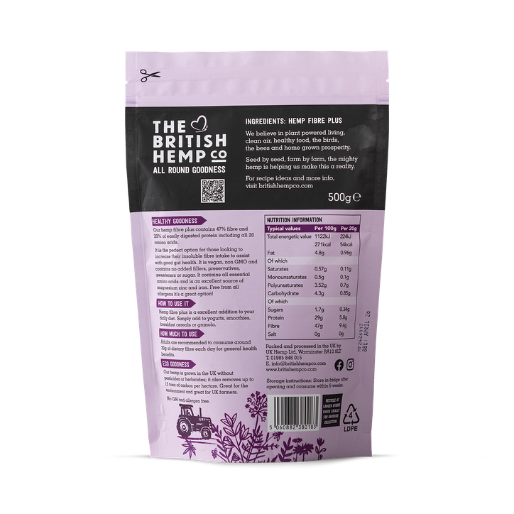 The British Hemp Co Hemp Fibre Plus - 500g image 2