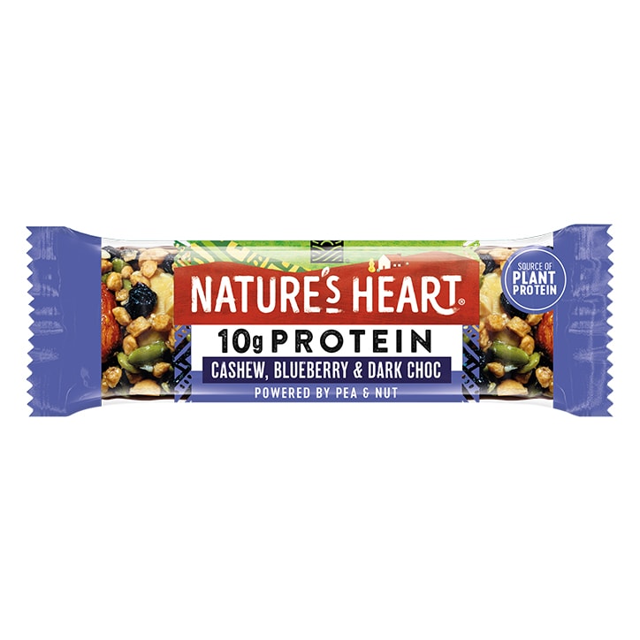 Nature's Heart Plant Protein Cashew, Blueberry & Dark Choc Bar 45g image 1