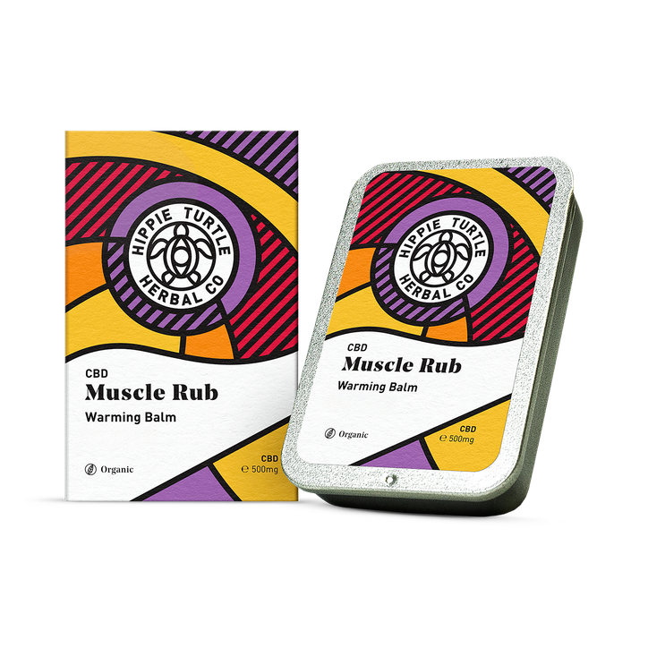 Hippie Turtle Herbal Co Warming CBD Muscle Rub 500mg (40g) 40g