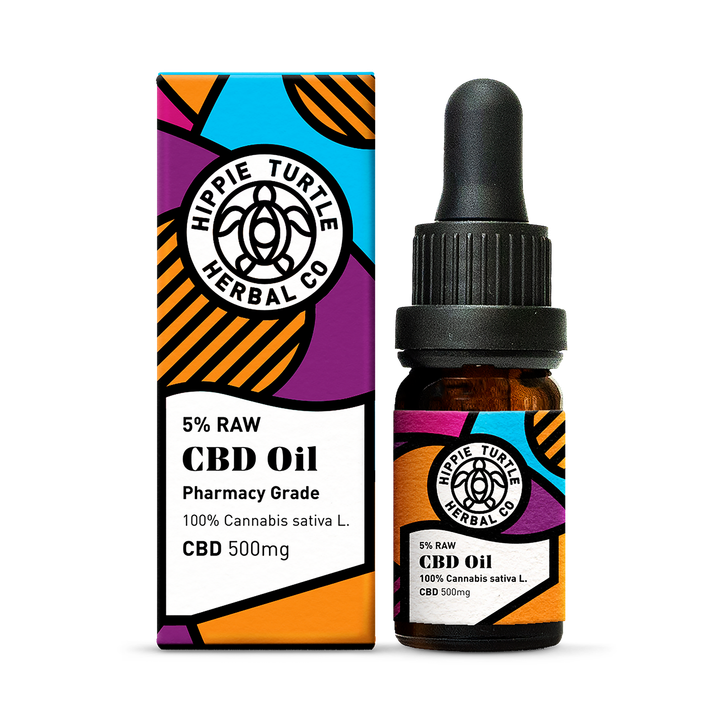 Hippie Turtle Herbal Co 5% Raw CBD Oil 500mg (10ml) | H&B