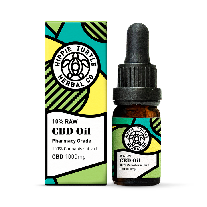 Hippie Turtle Herbal Co 10% Raw CBD Oil 1000mg (10ml)