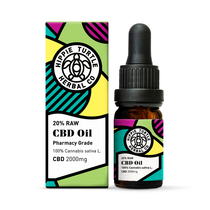 Hippie Turtle Herbal Co 20% Raw CBD Oil 2000mg (10ml)