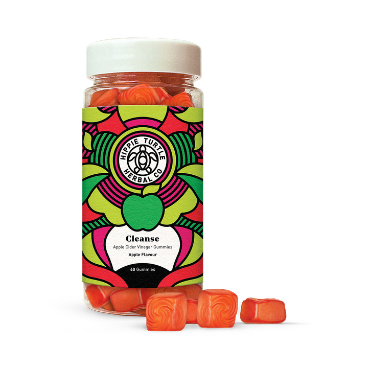 Hippie Turtle Herbal Co Herbal Co Cleanse Apple Cider Vinegar Gummies 60 Gummies