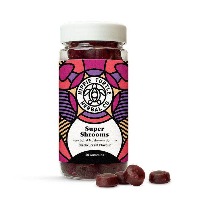 Hippie Turtle Herbal Co Super Shrooms Mushroom Complex 60 Gummies