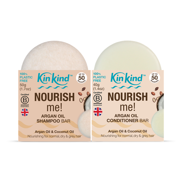NOURISH me! Argan Oil Shampoo and Conditioner Bar Set 90g