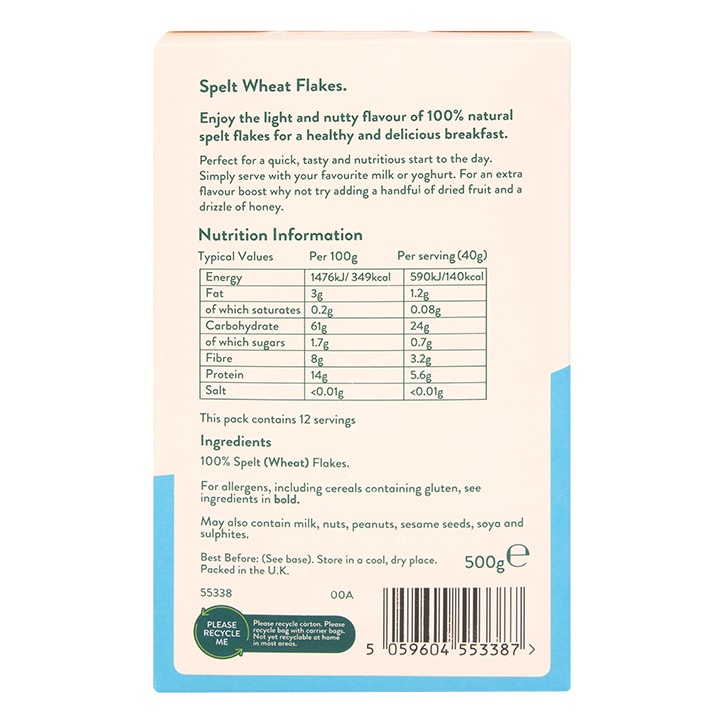 Holland & Barrett Spelt Flakes 500g image 2