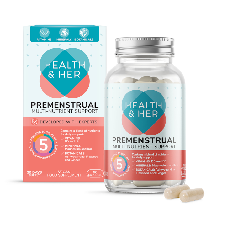 Women's Health & Her Premenstrual Multi Nutrient Supplement Capsules - Nutritional Support - 60 Capsules