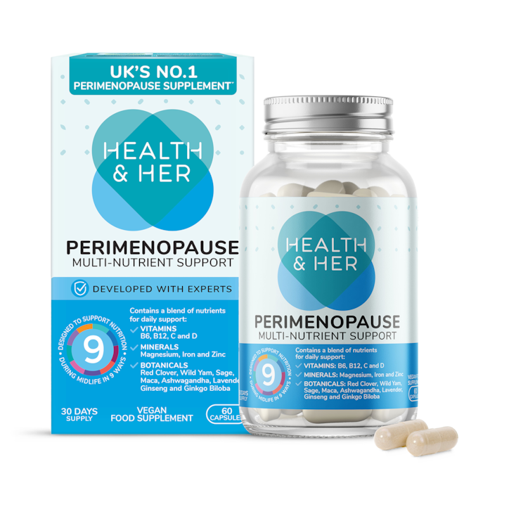 Women's Health & Her Perimenopause Multi Nutrient Supplement Capsules - Menopause Support - 60 Capsules