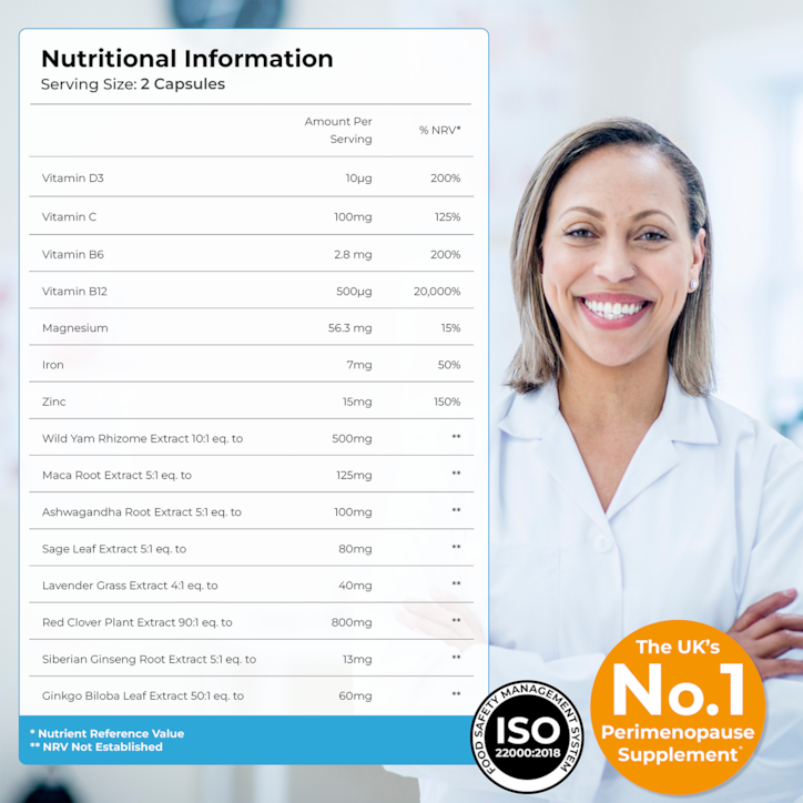 Health & Her Perimenopause Multi Nutrient Supplement 60 Capsules image 3