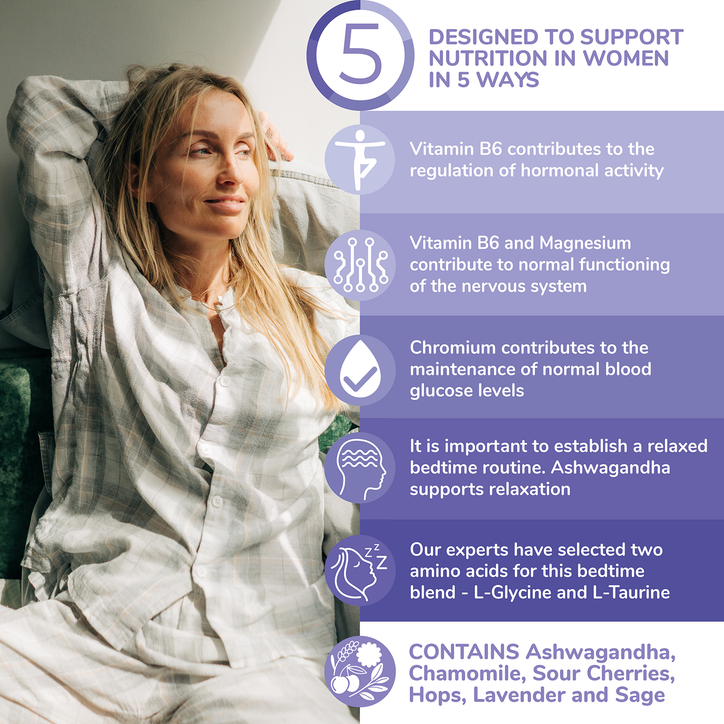 Health & Her Sleep+ Multi Nutrient Supplement 30 Capsules image 2