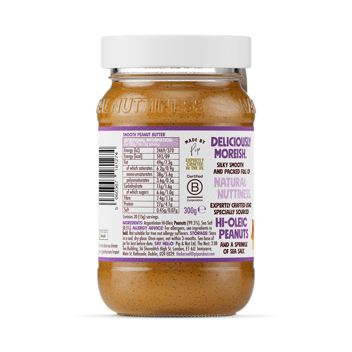 Pip & Nut Smooth Peanut Butter 300g image 2